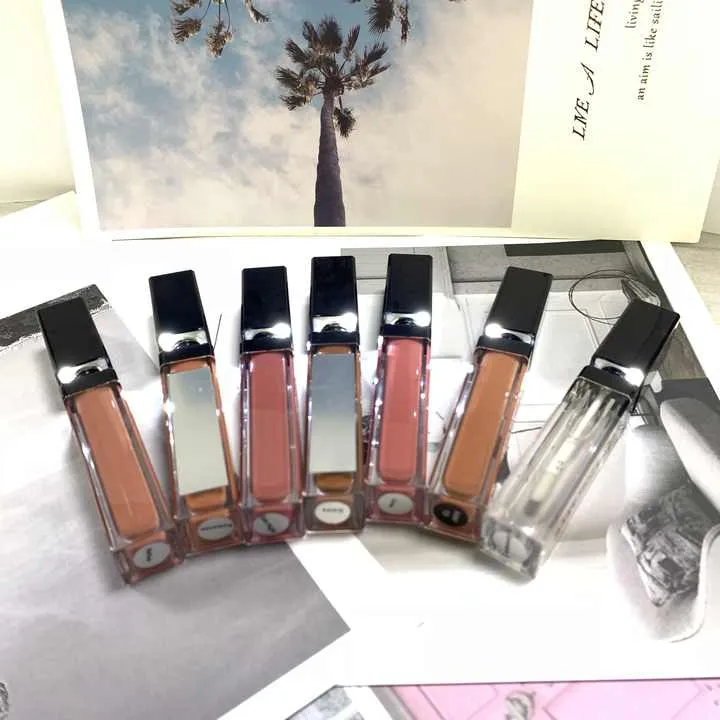 أحمر شفاه بأصبغة لامعة مقاومة للماء   label lipstick makeup waterproof lipstick.
