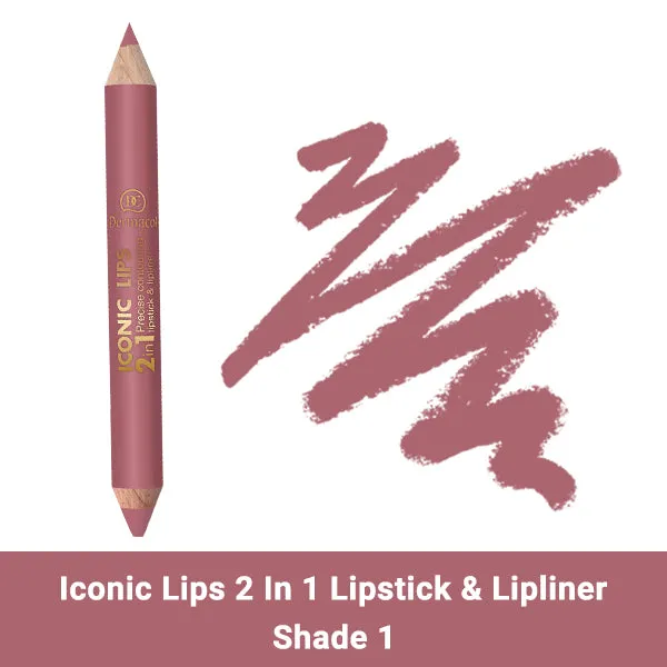 Iconic Lips 2 in 1 Lipstick & Lipliner