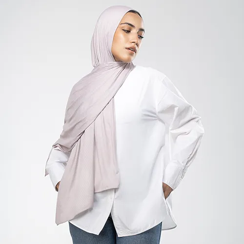 SK1241 - Lavender Blush  Stripe Kuwaiti Scarf