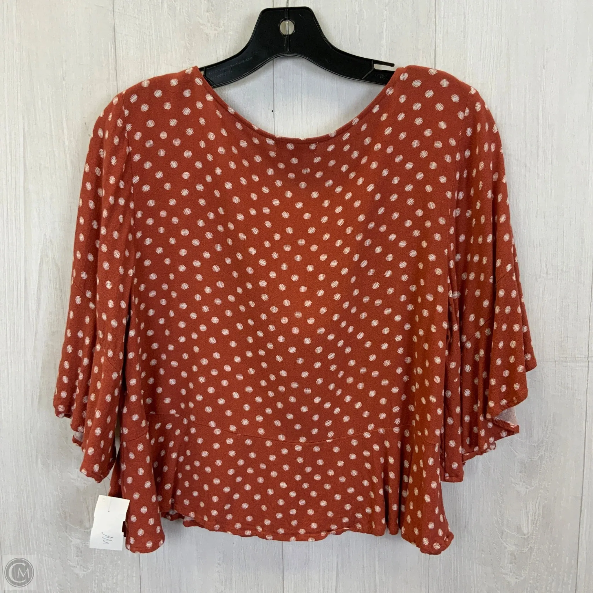 Top Short Sleeve By Eyeshadow In Peach, Size: S