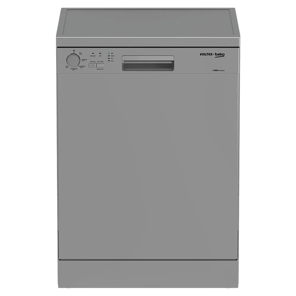 Voltas Beko DF14S3 Diswasher 14 PS Full Size Dishwasher (Silver)