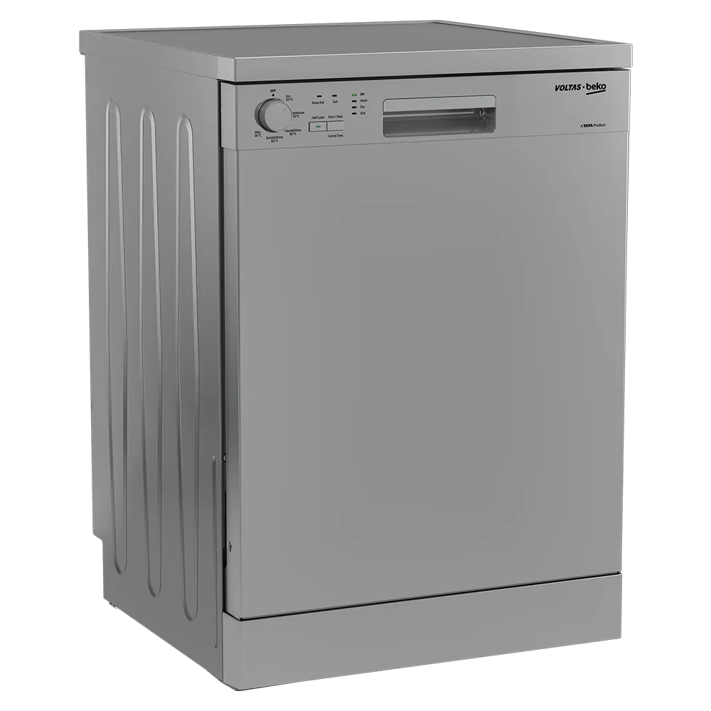 Voltas Beko DF14S3 Diswasher 14 PS Full Size Dishwasher (Silver)